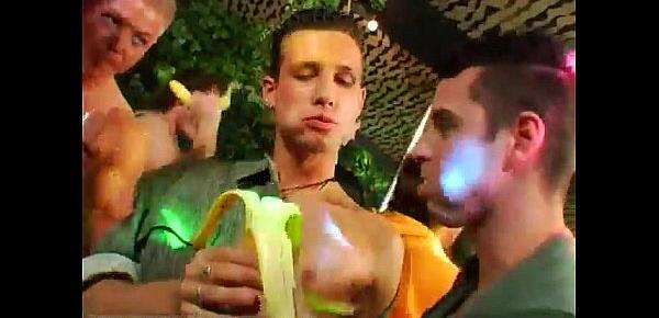  Boy whore gay porn Dozens of studs go bananas for bananas at this